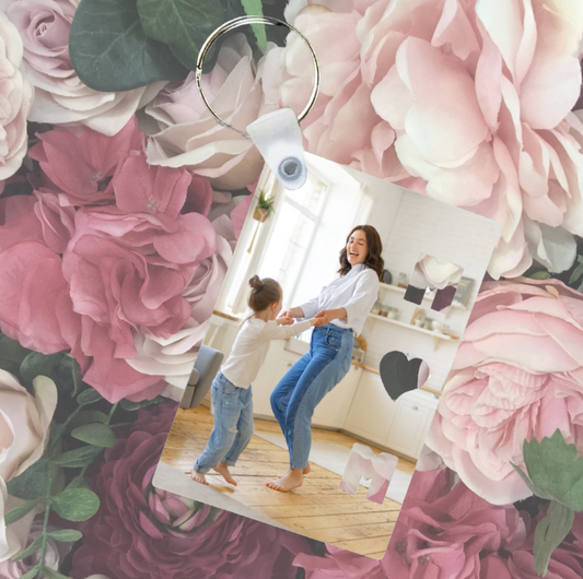 Custom Photo Key Chain MOM/DAD